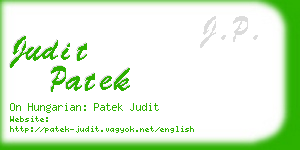 judit patek business card